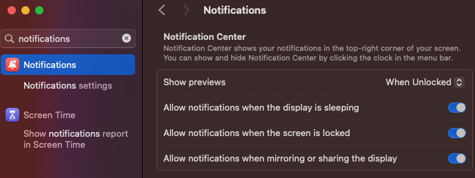 macos notifications