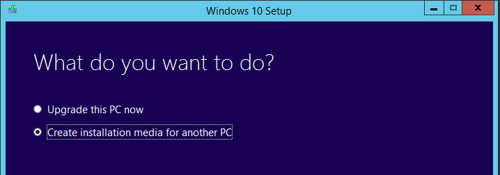 Create Windows 10 ISO/USB